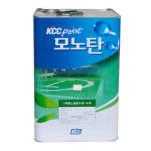 KCC 모노탄 1액형 노출 방수재 18kg(녹색/회색) 옥상방수/우레탄방수/방수재/방수페인트/하도/중도/상도